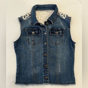Unbranded Sleeveless Western Festival Denim Vest Women’s Size Large